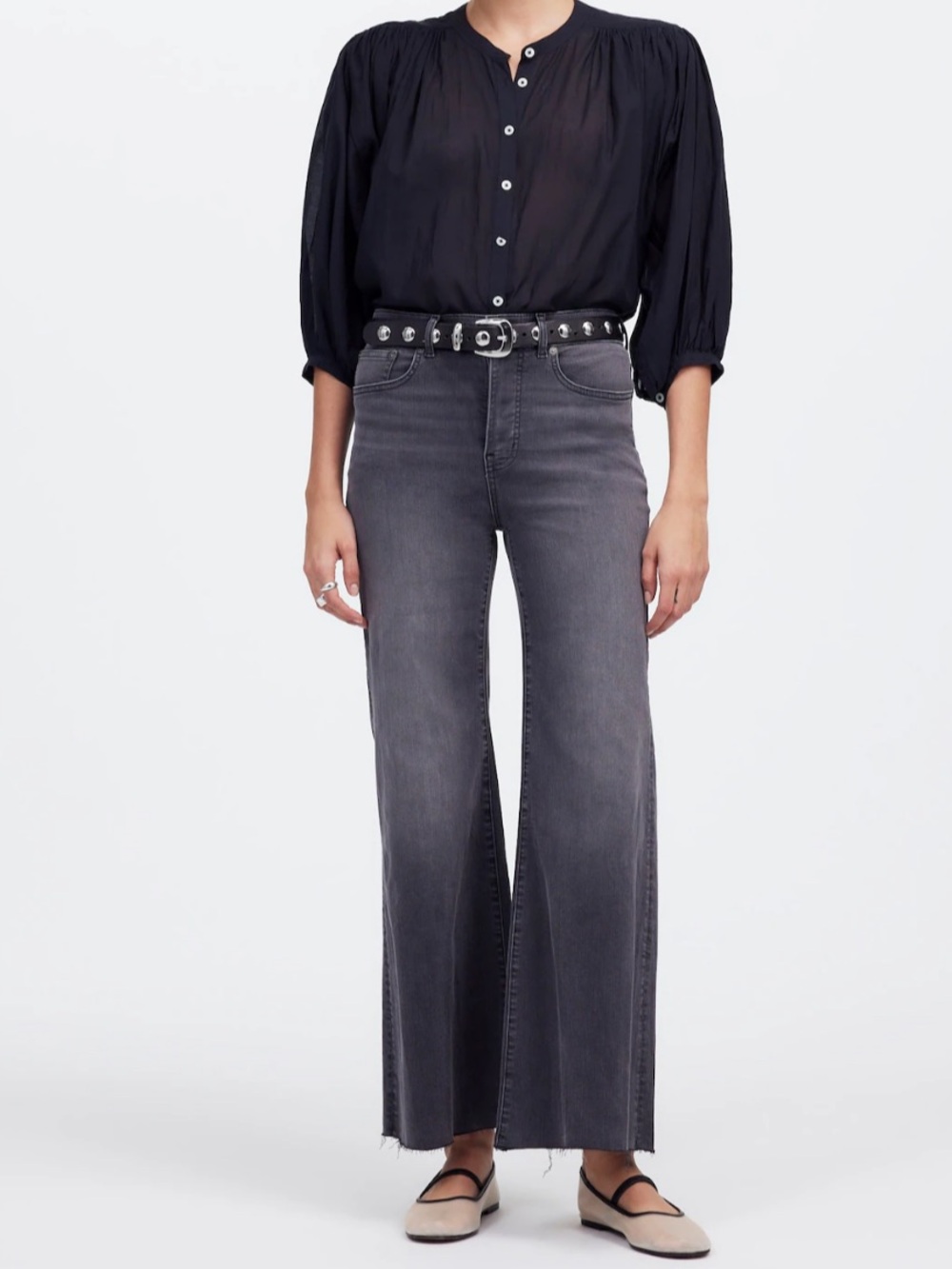 Madewell Flared Wide Leg Jean size 28X27